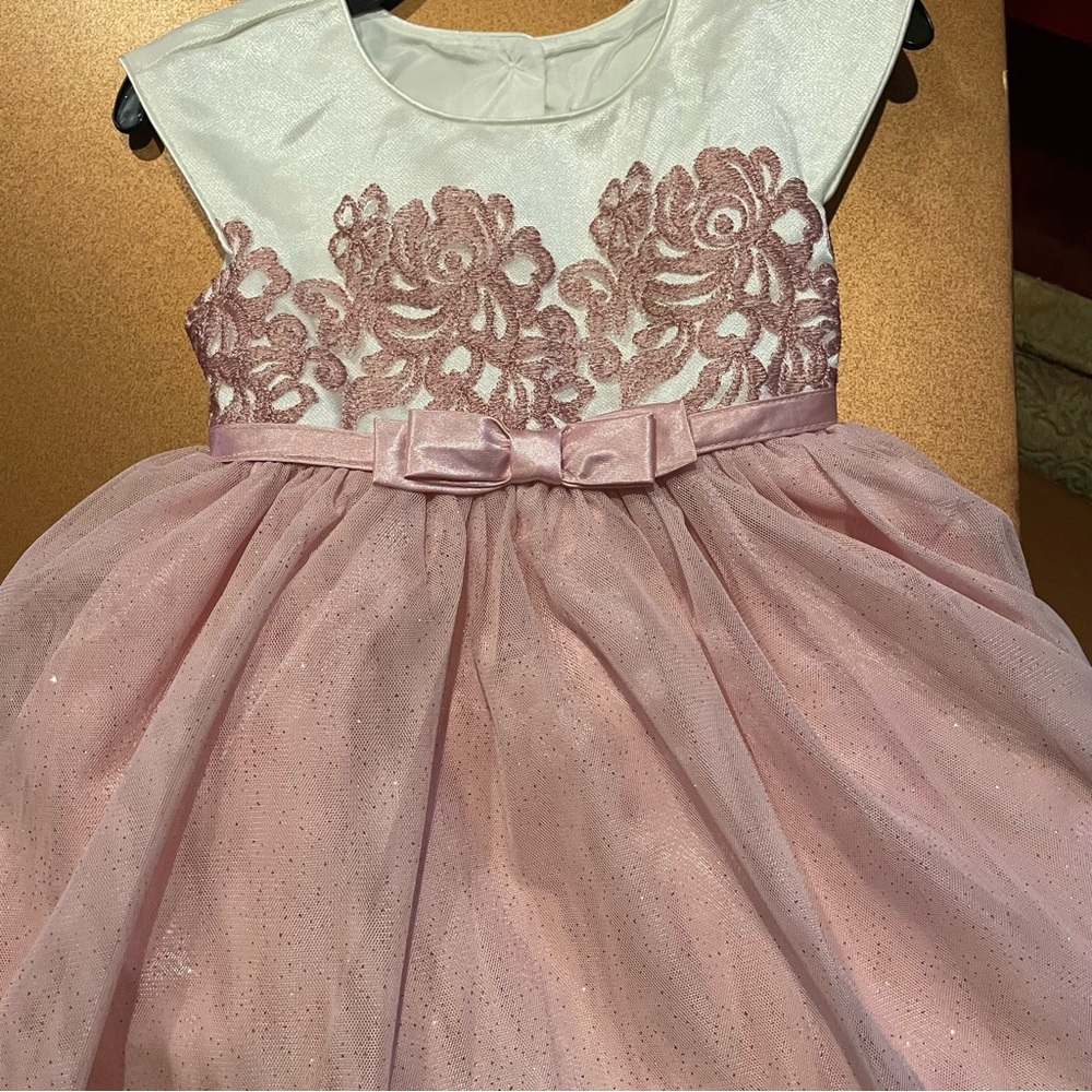 Jona Michelle Bridal/Formal/Ballerina Dress in Pink White Lace NEWw/tags Size 2T